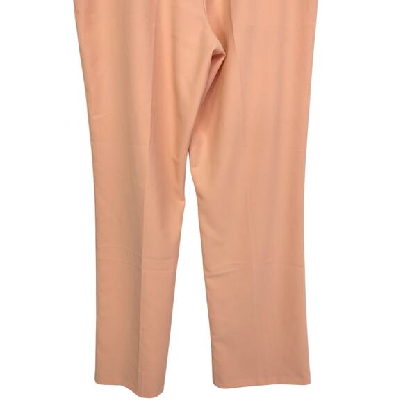 ASOS Tall High Waist Trousers Peach Pink Straight Leg Dress Pants Size 14 Long - Picture 9 of 11